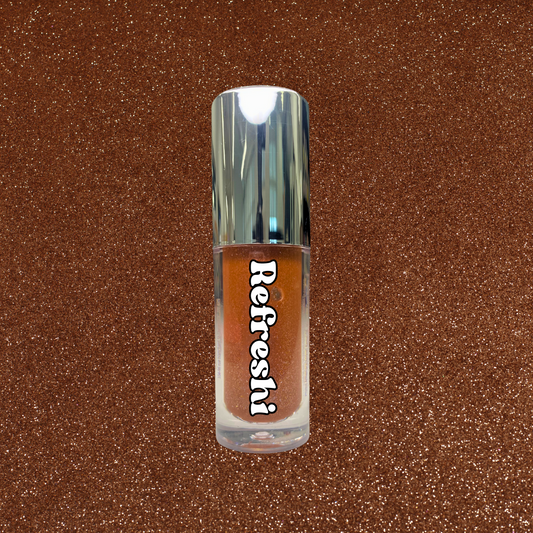 Fancy Brown Glitter Lip Oil